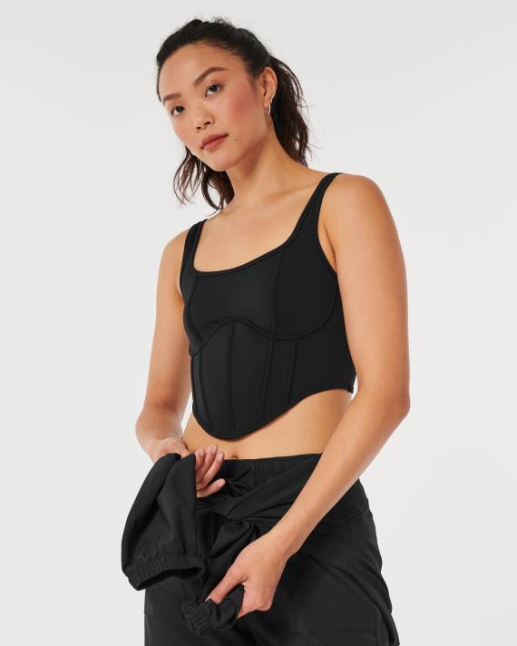 Hollister Kvinder gilly hicks bustier 2H8Z279 toppe sort