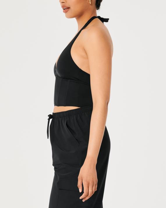 Hollister Kvinder gilly hicks mikro-modal grime bustier 2H8Z430 toppe sort