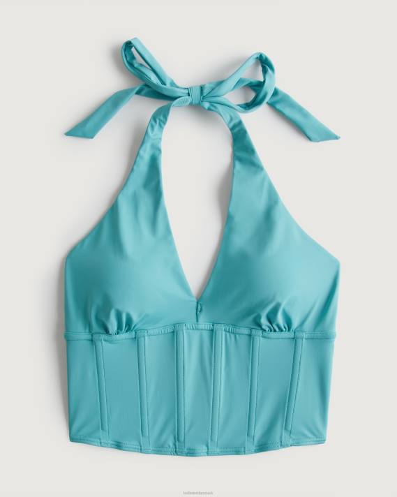Hollister Kvinder gilly hicks mikro-modal grime bustier 2H8Z436 toppe turkis