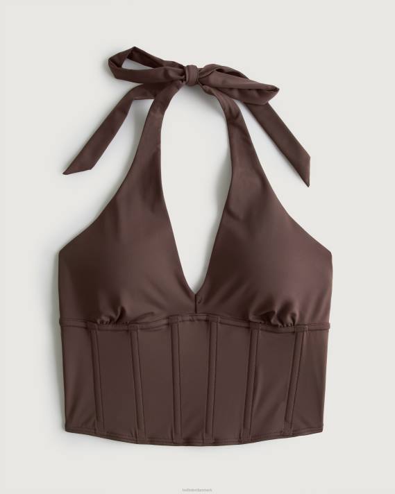 Hollister Kvinder gilly hicks mikro-modal grime bustier 2H8Z453 toppe mørkebrun