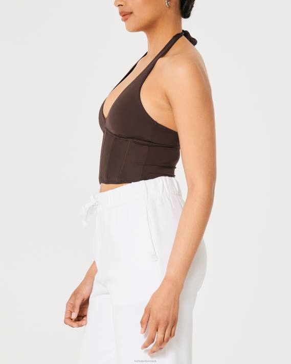 Hollister Kvinder gilly hicks mikro-modal grime bustier 2H8Z453 toppe mørkebrun