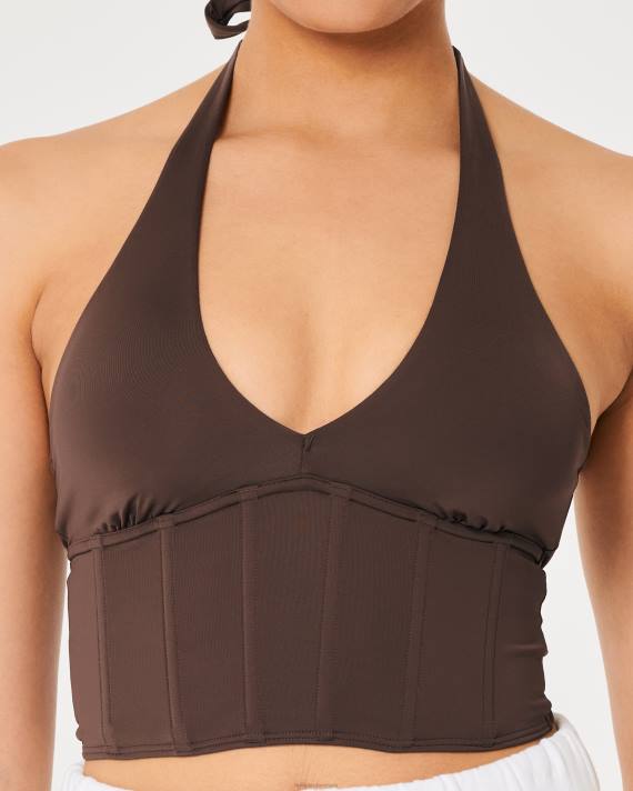 Hollister Kvinder gilly hicks mikro-modal grime bustier 2H8Z453 toppe mørkebrun