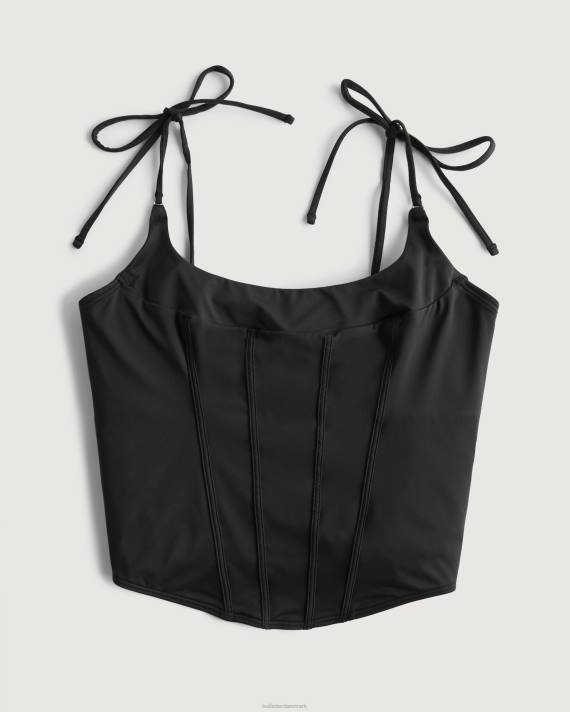 Hollister Kvinder gilly hicks mikrokorset 2H8Z125 toppe sort