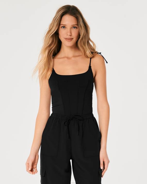 Hollister Kvinder gilly hicks mikrokorset 2H8Z125 toppe sort