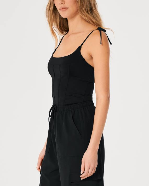 Hollister Kvinder gilly hicks mikrokorset 2H8Z125 toppe sort