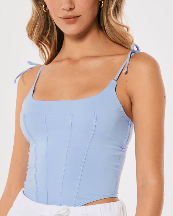 Hollister Kvinder gilly hicks mikrokorset 2H8Z434 toppe lyseblå