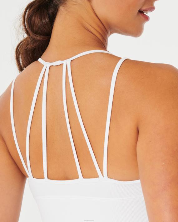 Hollister Kvinder gilly hicks strappy scoop bralette 2H8Z446 toppe hvid