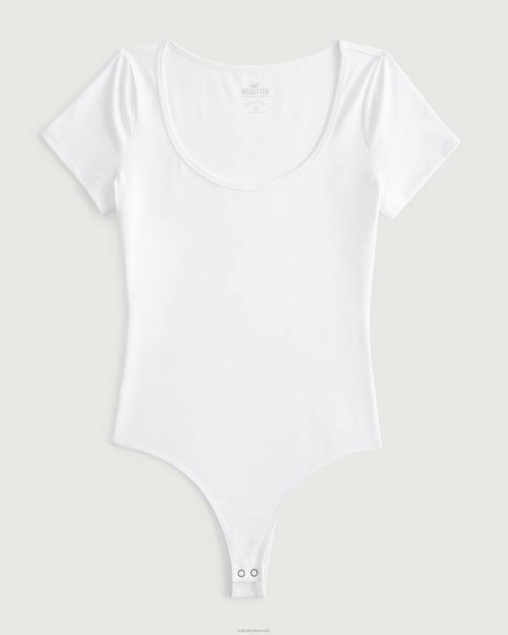 Hollister Kvinder sømløs stof scoop body 2H8Z126 toppe hvid