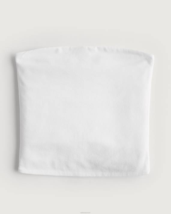 Hollister Kvinder stropløs rør top 2H8Z413 toppe hvid