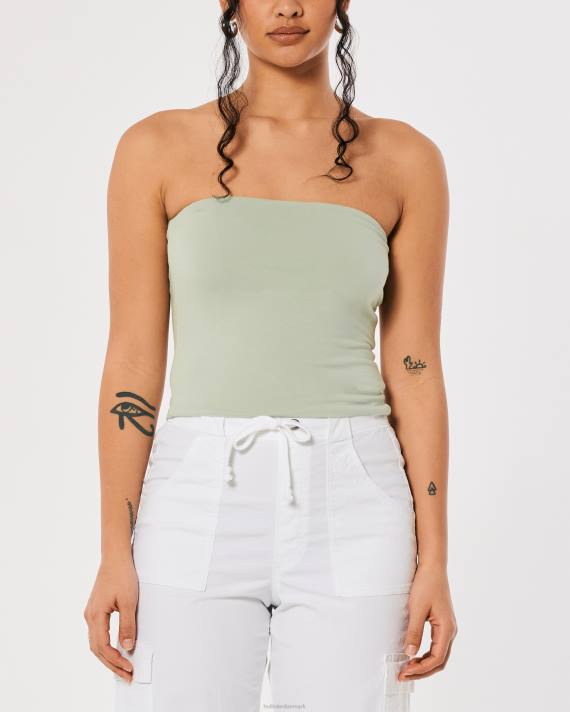 Hollister Kvinder stropløs rør top 2H8Z421 toppe salvie grøn