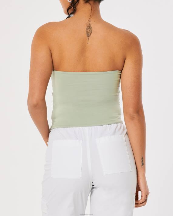 Hollister Kvinder stropløs rør top 2H8Z421 toppe salvie grøn