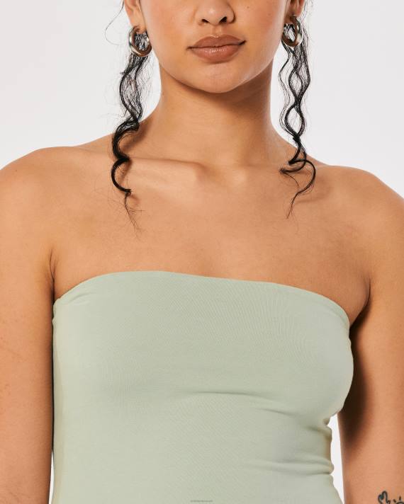 Hollister Kvinder stropløs rør top 2H8Z421 toppe salvie grøn