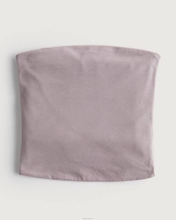 Hollister Kvinder stropløs rør top 2H8Z80 toppe lilla grå