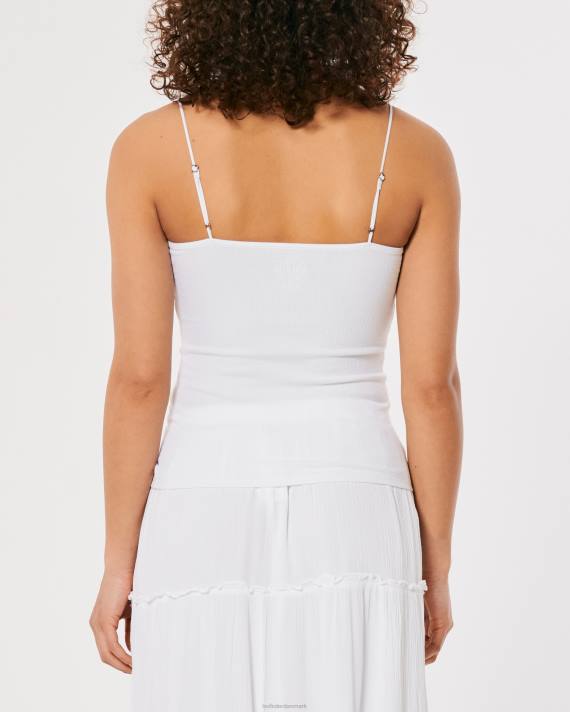 Hollister Kvinder blondekant ribstrikket v-hals cami 2H8Z407 toppe lys gråmeleret