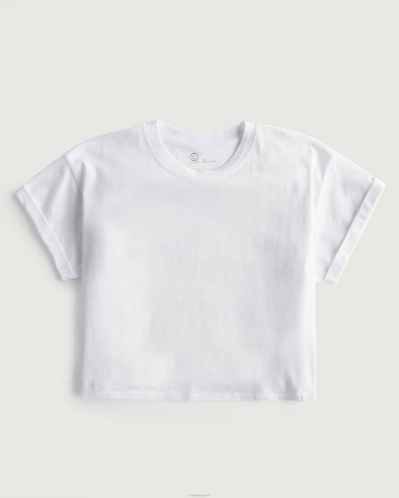 Hollister Kvinder gilly hicks active essentials boxy crew t-shirt 2H8Z182 toppe mintgrøn