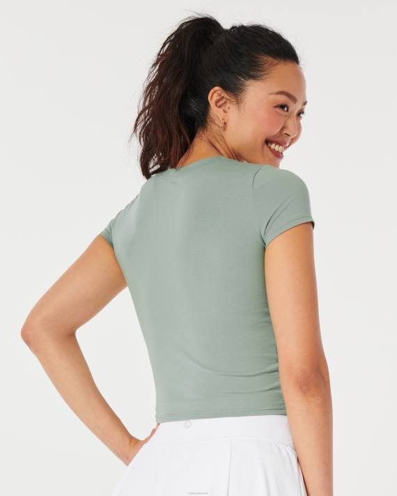 Hollister Kvinder gilly hicks crew baby sove t-shirt 2H8Z177 toppe lysegrøn