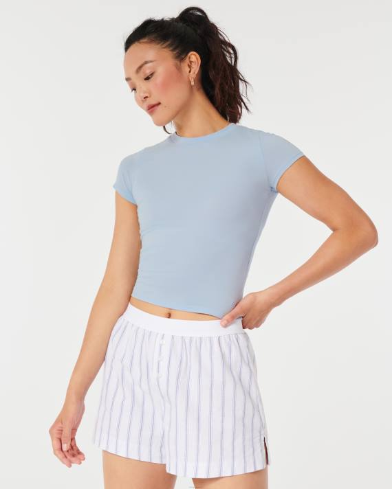 Hollister Kvinder gilly hicks crew baby sove t-shirt 2H8Z438 toppe lyseblå