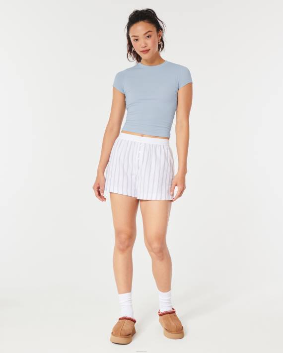 Hollister Kvinder gilly hicks crew baby sove t-shirt 2H8Z438 toppe lyseblå