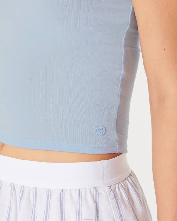 Hollister Kvinder gilly hicks crew baby sove t-shirt 2H8Z438 toppe lyseblå