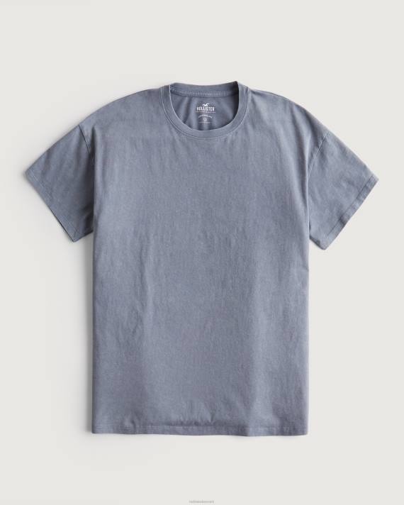 Hollister Kvinder oversized crew t-shirt 2H8Z63 toppe blå