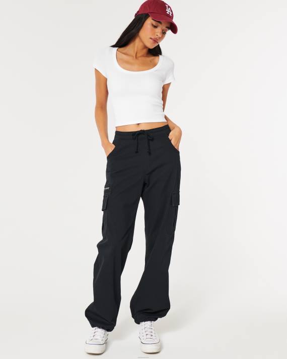 Hollister Kvinder rib scoop baby tee 2H8Z99 toppe hvid