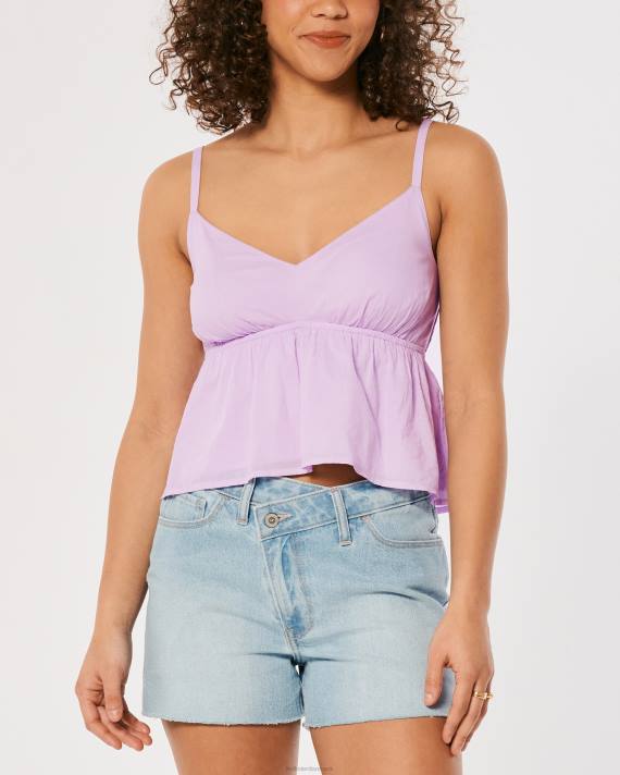 Hollister Kvinder babydoll tank 2H8Z405 toppe lys lilla
