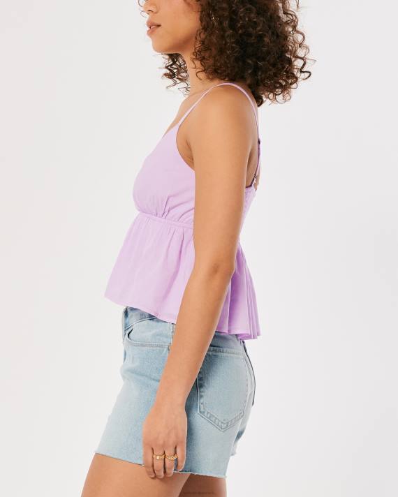 Hollister Kvinder babydoll tank 2H8Z405 toppe lys lilla