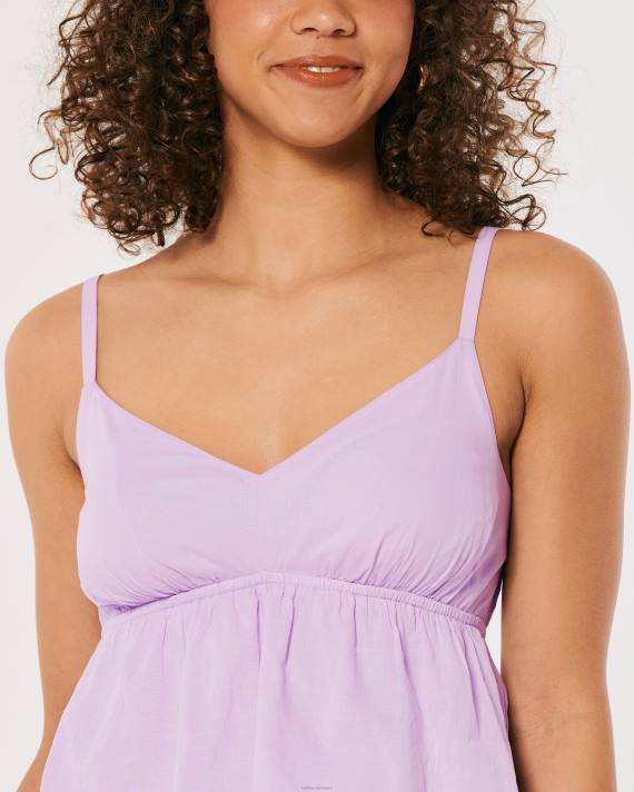 Hollister Kvinder babydoll tank 2H8Z405 toppe lys lilla