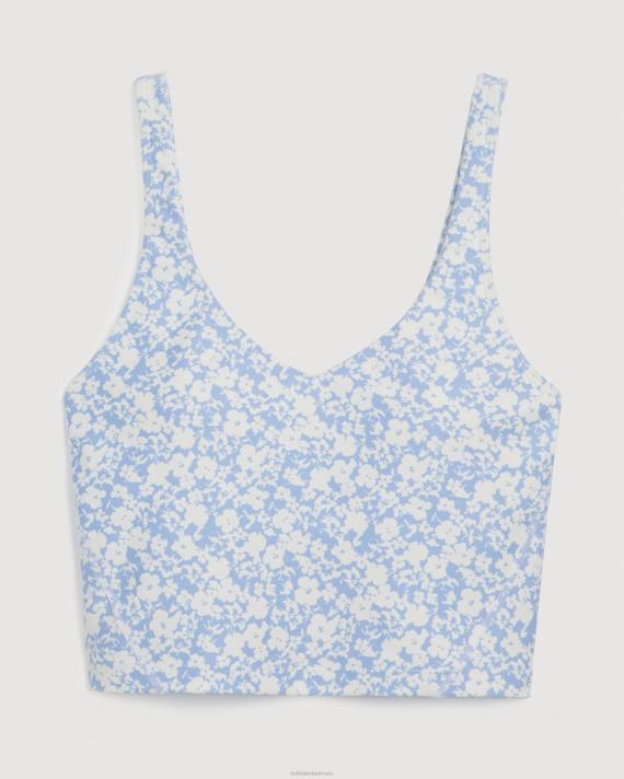 Hollister Kvinder gilly hicks aktiv genopladning dyktank 2H8Z300 toppe lyseblå blomster