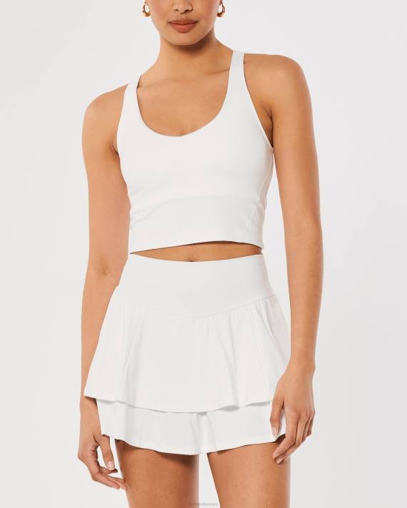Hollister Kvinder gilly hicks aktiv genopladningstank med åben ryg 2H8Z398 toppe hvid