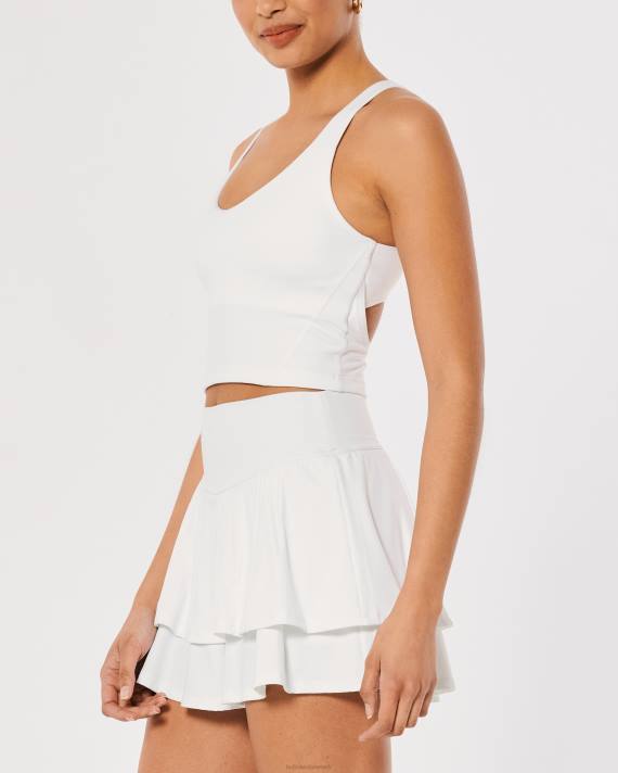 Hollister Kvinder gilly hicks aktiv genopladningstank med åben ryg 2H8Z398 toppe hvid