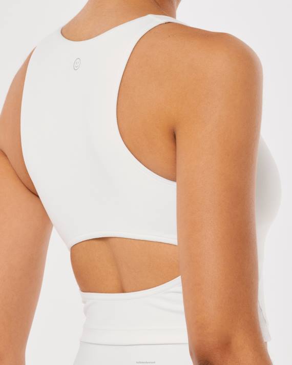 Hollister Kvinder gilly hicks aktiv genopladningstank med åben ryg 2H8Z398 toppe hvid