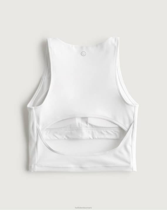Hollister Kvinder gilly hicks aktiv genopladningstank med åben ryg 2H8Z398 toppe hvid