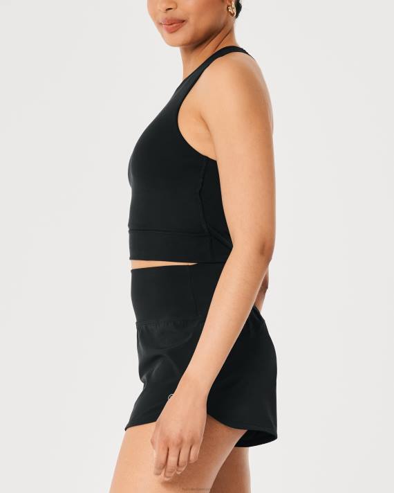 Hollister Kvinder gilly hicks aktiv genopladningstank med høj hals 2H8Z195 toppe sort