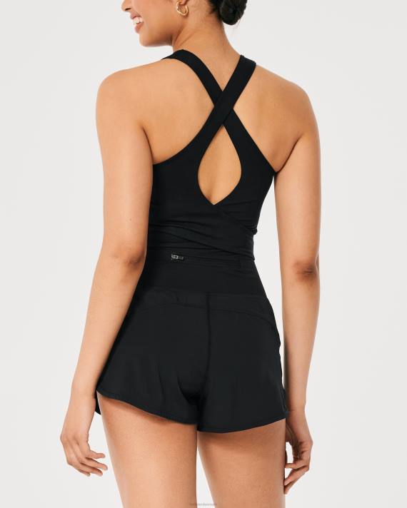 Hollister Kvinder gilly hicks aktiv genopladningstank med høj hals 2H8Z195 toppe sort