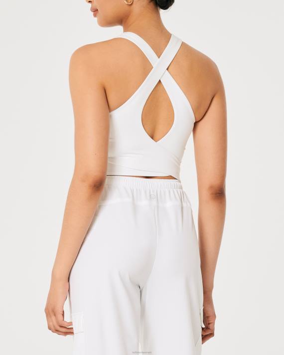 Hollister Kvinder gilly hicks aktiv genopladningstank med høj hals 2H8Z202 toppe hvid
