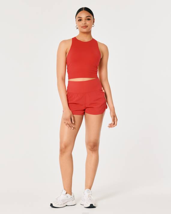 Hollister Kvinder gilly hicks aktiv genopladningstank med høj hals 2H8Z370 toppe rød