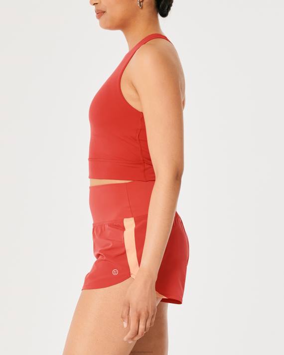 Hollister Kvinder gilly hicks aktiv genopladningstank med høj hals 2H8Z370 toppe rød