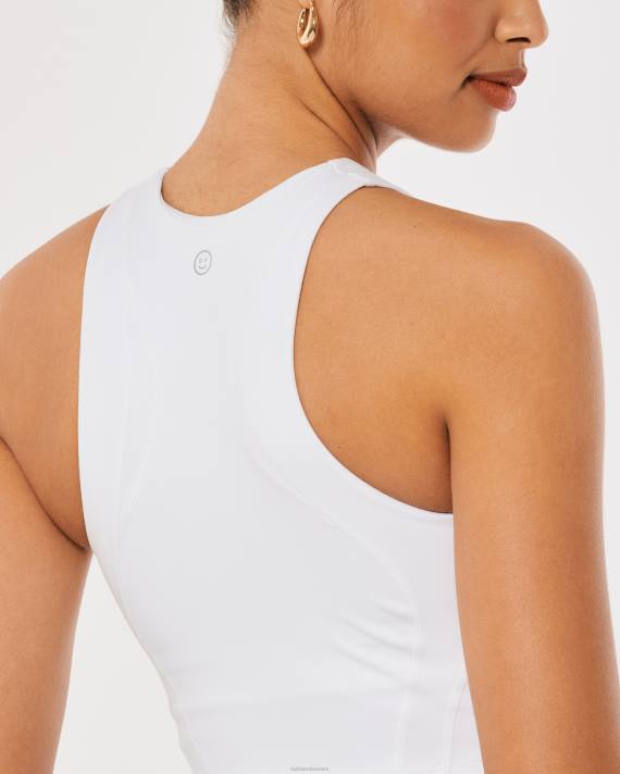 Hollister Kvinder gilly hicks aktiv genopladningstank med høj hals 2H8Z408 toppe hvid