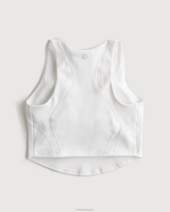 Hollister Kvinder gilly hicks aktiv genopladningstank med høj hals 2H8Z408 toppe hvid