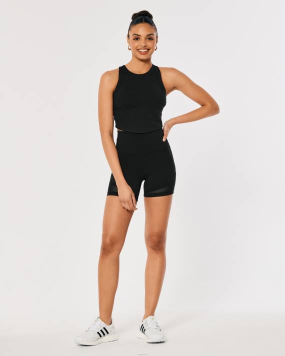 Hollister Kvinder gilly hicks aktiv genopladningstank med høj hals 2H8Z410 toppe sort
