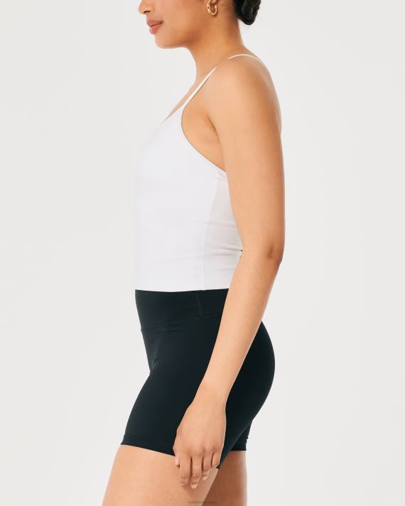 Hollister Kvinder gilly hicks aktiv genopladningstank med stropper i længere længde 2H8Z203 toppe hvid