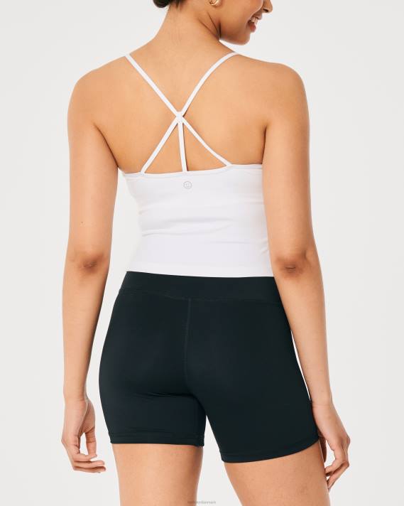 Hollister Kvinder gilly hicks aktiv genopladningstank med stropper i længere længde 2H8Z203 toppe hvid