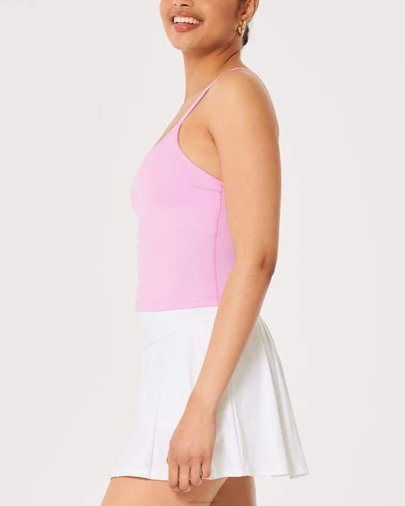 Hollister Kvinder gilly hicks aktiv genopladningstank med stropper i længere længde 2H8Z362 toppe lyserød