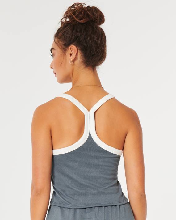 Hollister Kvinder gilly hicks hyggelig tank 2H8Z449 toppe mørkeblå