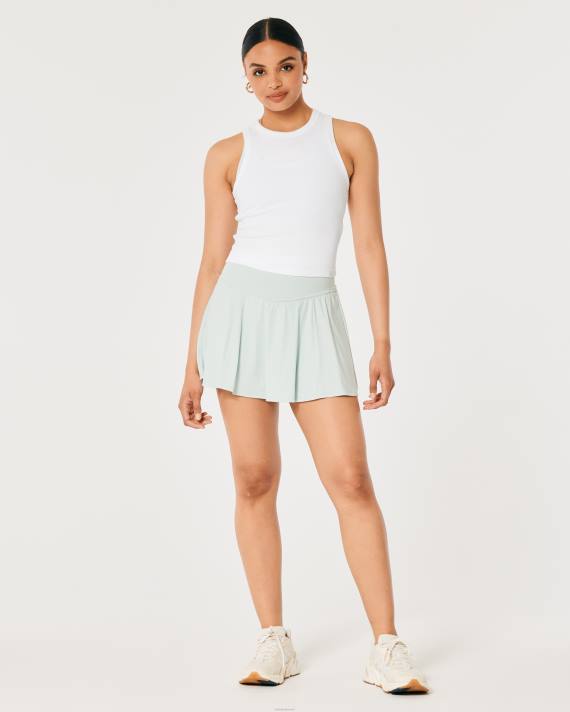 Hollister Kvinder gilly hicks tank med høj hals i bomuld 2H8Z181 toppe hvid