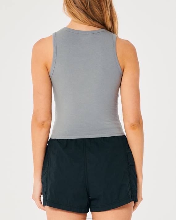 Hollister Kvinder højhalset nassau sejlende grafisk tank 2H8Z294 toppe lysegrå