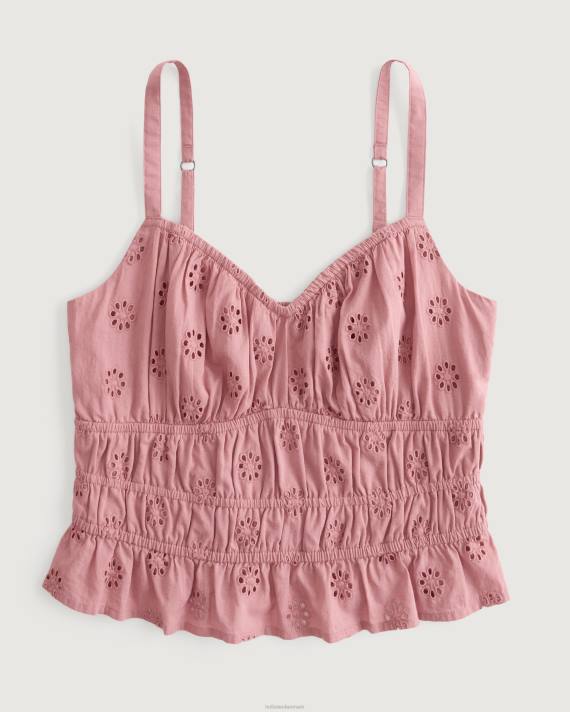 Hollister Kvinder kanaliserede øjentank 2H8Z131 toppe mørk pink
