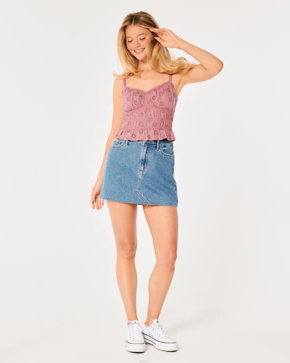 Hollister Kvinder kanaliserede øjentank 2H8Z131 toppe mørk pink