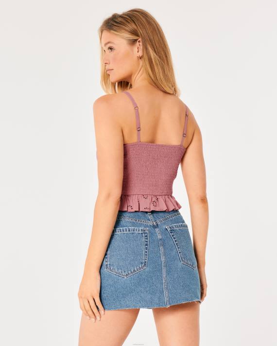 Hollister Kvinder kanaliserede øjentank 2H8Z131 toppe mørk pink